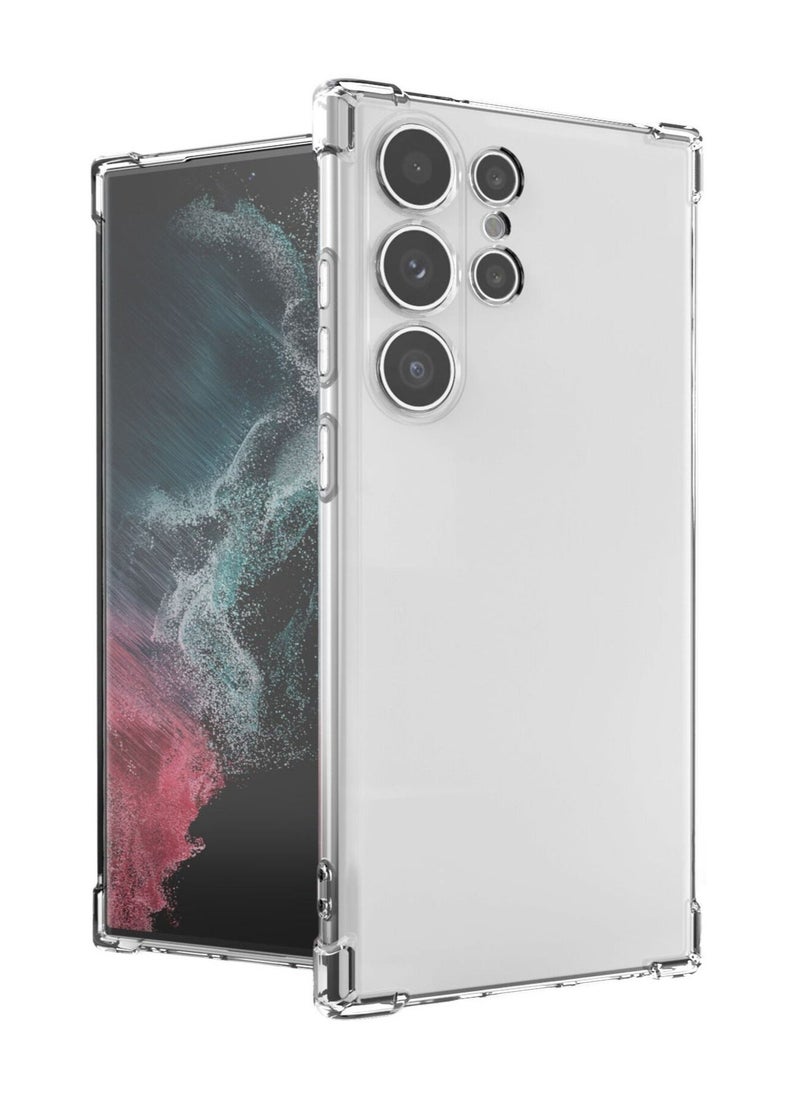 راكسوم Samsung Galaxy S23 Ultra Clear Case Soft Soft TPU TPU مقاوم للصدمة الخلفي متوافق مع Samsung Galaxy S23 Ultra