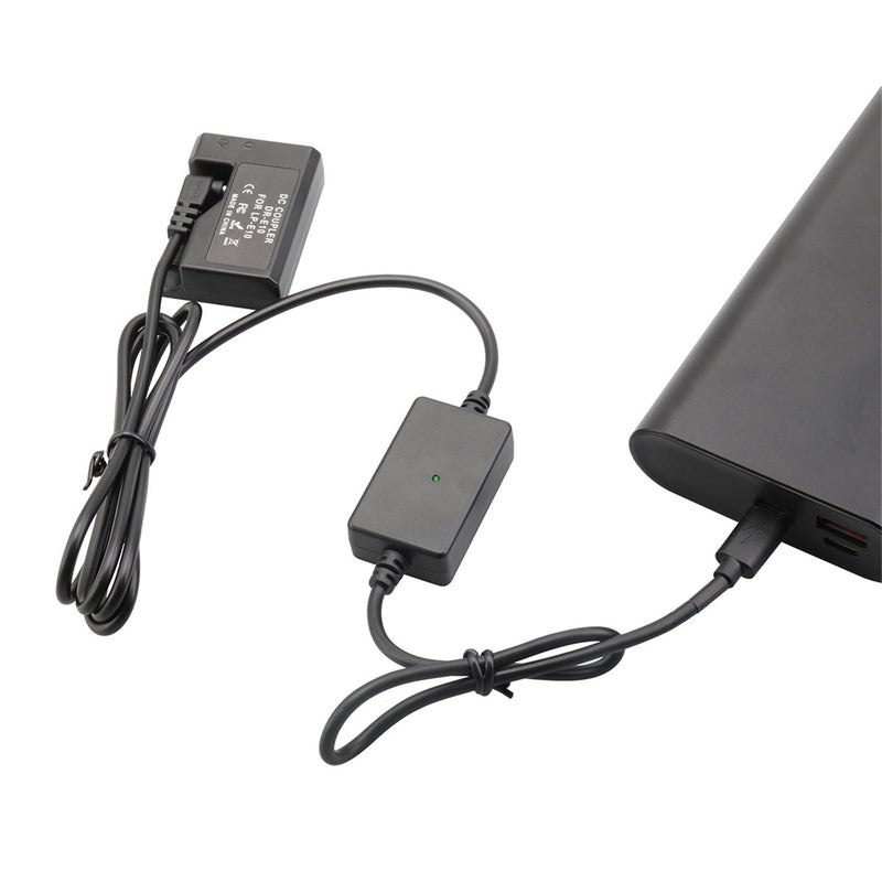 Dr-E10 Dc Coupler: Black Ce Certified Usb Power Kit - Built-In High-Quality Ic Chips, Uninterrupted Power Supply For Rebel T7 T5 T3, Kiss X50 X70, 1100D 1200D 1300D 1500D 2000D Cameras For Long-Term I - Image 3
