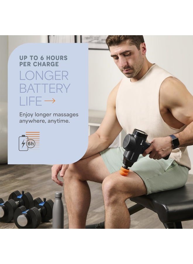LifePro Massage Gun & Massage Gun Holder (Sold Separately) - Percussion Muscle Massager for Athletes with 8 Heads and 5 Speed Settings - Deep Tissue Back Muscle Massager Extender for Recovery - Image 4