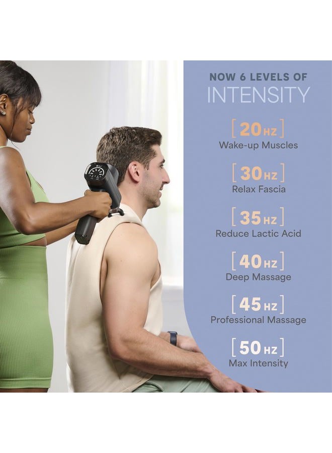 LifePro Massage Gun & Massage Gun Holder (Sold Separately) - Percussion Muscle Massager for Athletes with 8 Heads and 5 Speed Settings - Deep Tissue Back Muscle Massager Extender for Recovery - Image 2