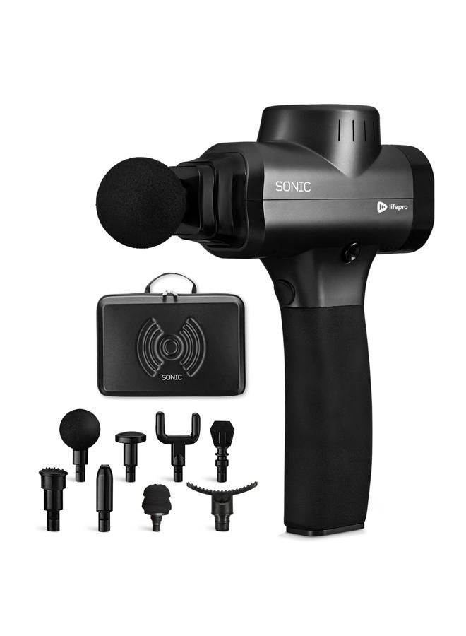 LifePro Massage Gun & Massage Gun Holder (Sold Separately) - Percussion Muscle Massager for Athletes with 8 Heads and 5 Speed Settings - Deep Tissue Back Muscle Massager Extender for Recovery - Image 1