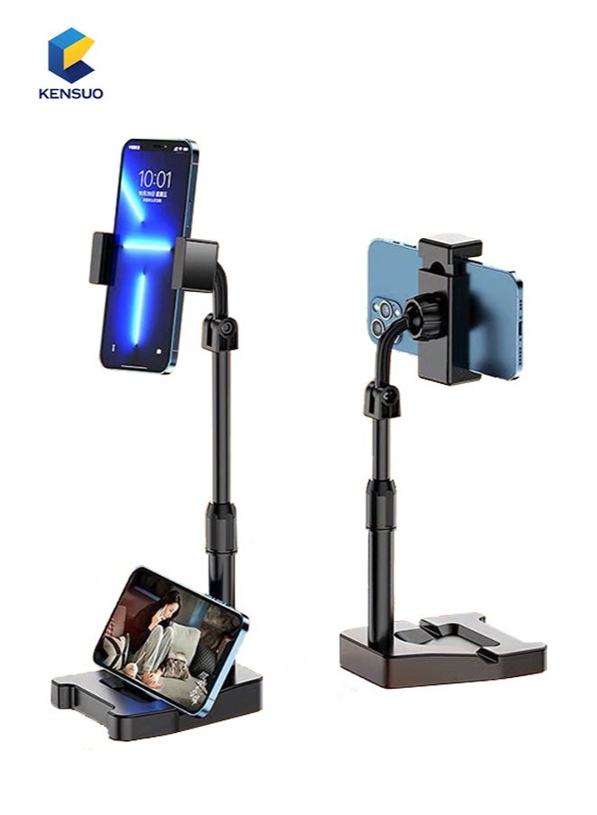 KENSUO iPhone Holder Stand Adjustable Phone Stand Foldable Phone Holder For Desk iPhone Stand For Office For Most Phones iPhone 16/15 Series,Galaxy S24 S23 Series, Xiaomi, HONOR Black - Image 1