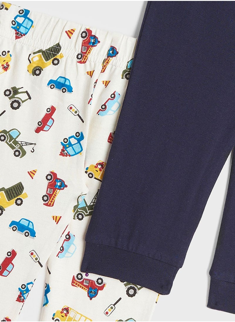 Cheekee Munkee - Kids 2 Pack Printed Leggings - Image 1