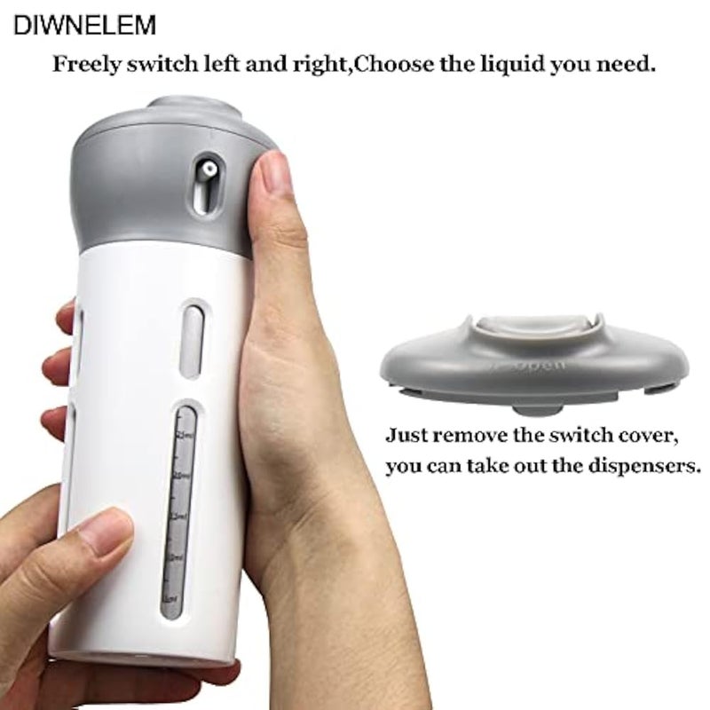 Dionlem 4 in 1 Travel Bottle Dispenser, Gel Shampoo Lotion Set Leak Proof Travel Toiletries Bottles for Sanitizer, Soap, Lotion, Skincare, Makeup (2-Pack) - Image 4