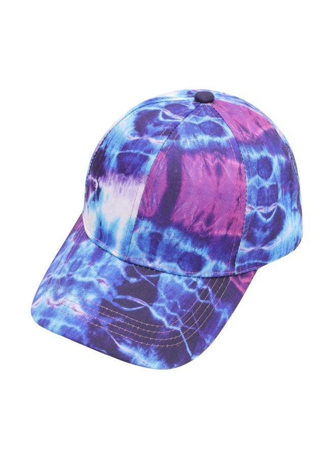 ZLYC Women Fashion Floral Print Baseball Cap Hawaiian Adjustable Snapback Dad Hat (Tie Dyed Blue)  - Image 1