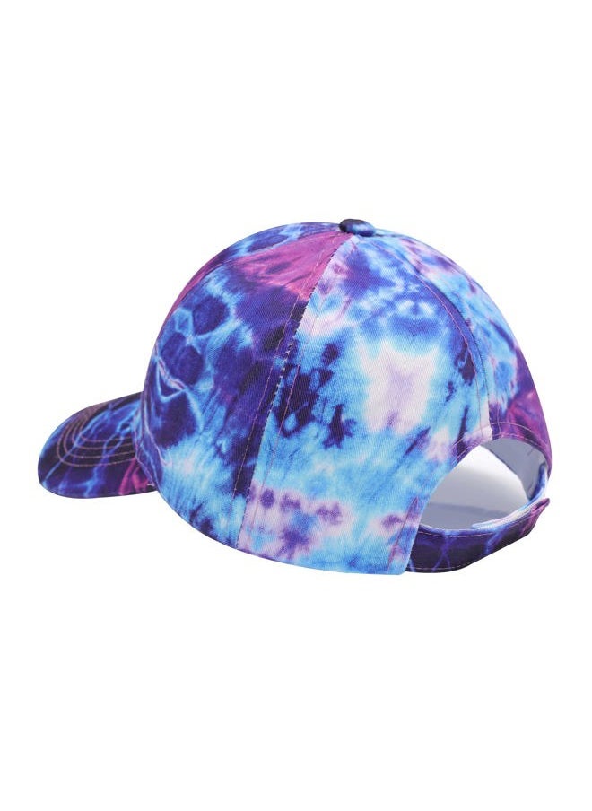 ZLYC Women Fashion Floral Print Baseball Cap Hawaiian Adjustable Snapback Dad Hat (Tie Dyed Blue)  - Image 5