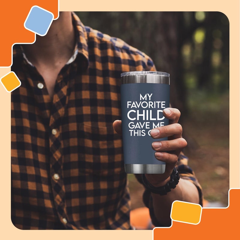 NewEleven Christmas Gift For Dad - Birthday Gifts For Dad From Daughter, Son, Kids - Husband Gift - Birthday Present Ideas For Father, New Papa, Bonus Father From Daughter, Son - 20 Oz Tumbler - Image 5