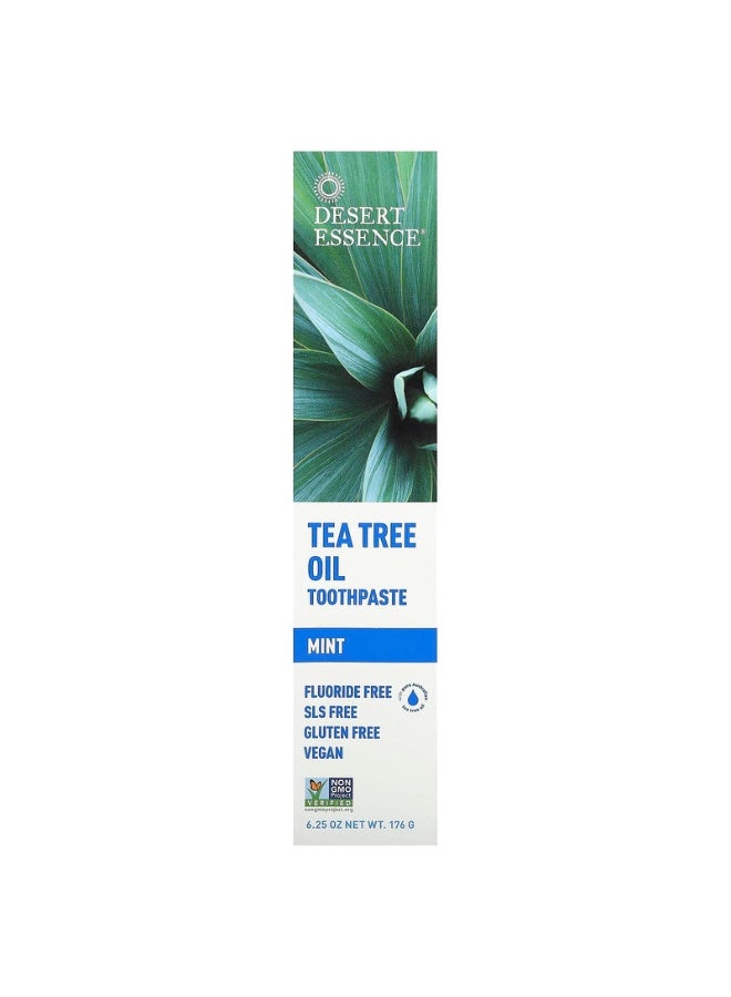 DESERT ESSENCE TEA TREE OIL MINT Fluoride-free Toothpaste 176G - Image 3