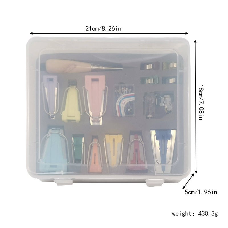 DIY Bias Tape Maker 6-50mm Sewing Quilting Tools 4 clips 9 belt making device ceremonial outfit 