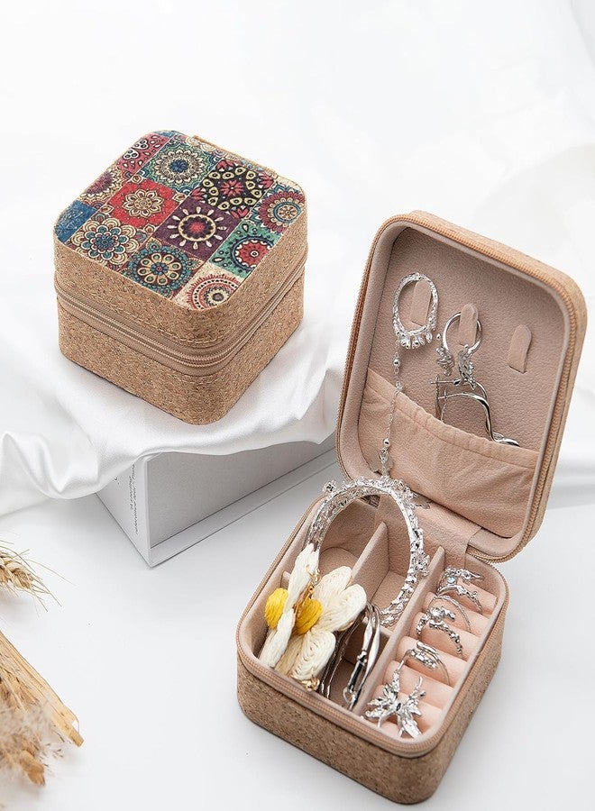 SHIVEXIM Jewellery Box Travel Printed Jewellery Box Small Jewellery Ring Storage Earrings Necklace for Home and Travel - Image 2