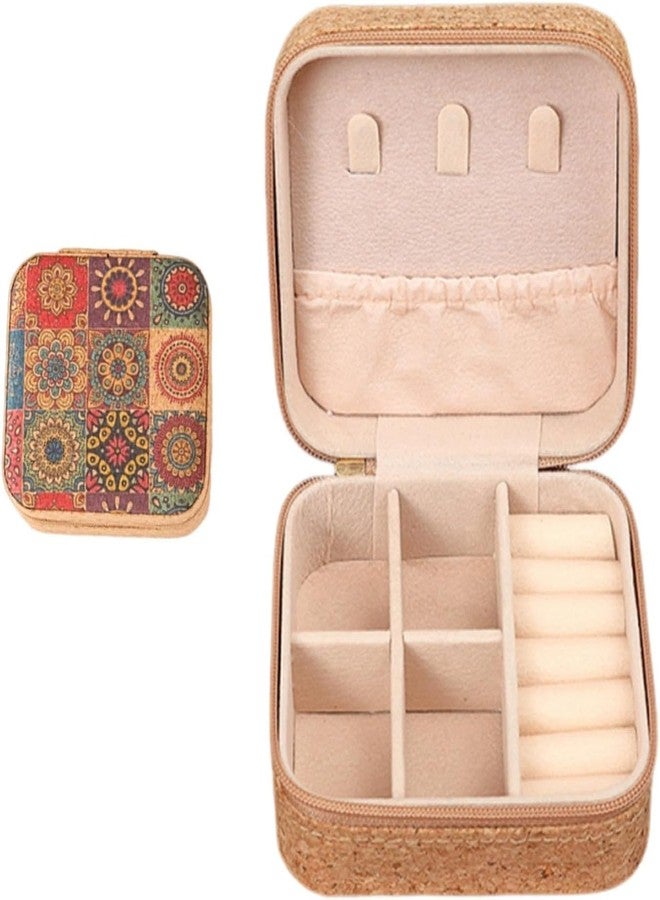 SHIVEXIM Jewellery Box Travel Printed Jewellery Box Small Jewellery Ring Storage Earrings Necklace for Home and Travel - Image 4