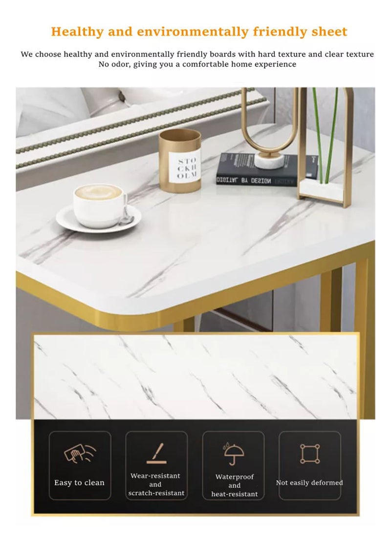 Sharpdo - 2 Tier Square End Table Sofa Side Table Living Room Small Coffee Table 50*30*60CM - Image 1