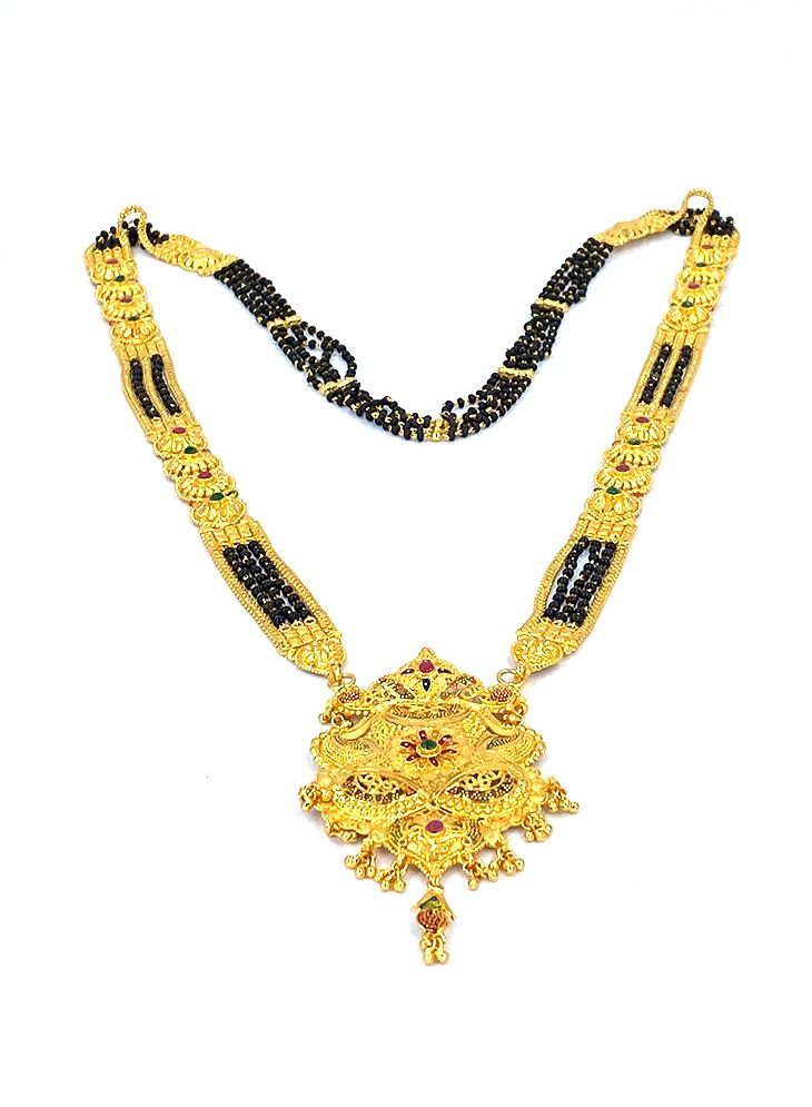 Gohona Bollywood Style Bridal Traditional Necklace Mangalsutra - Image 2