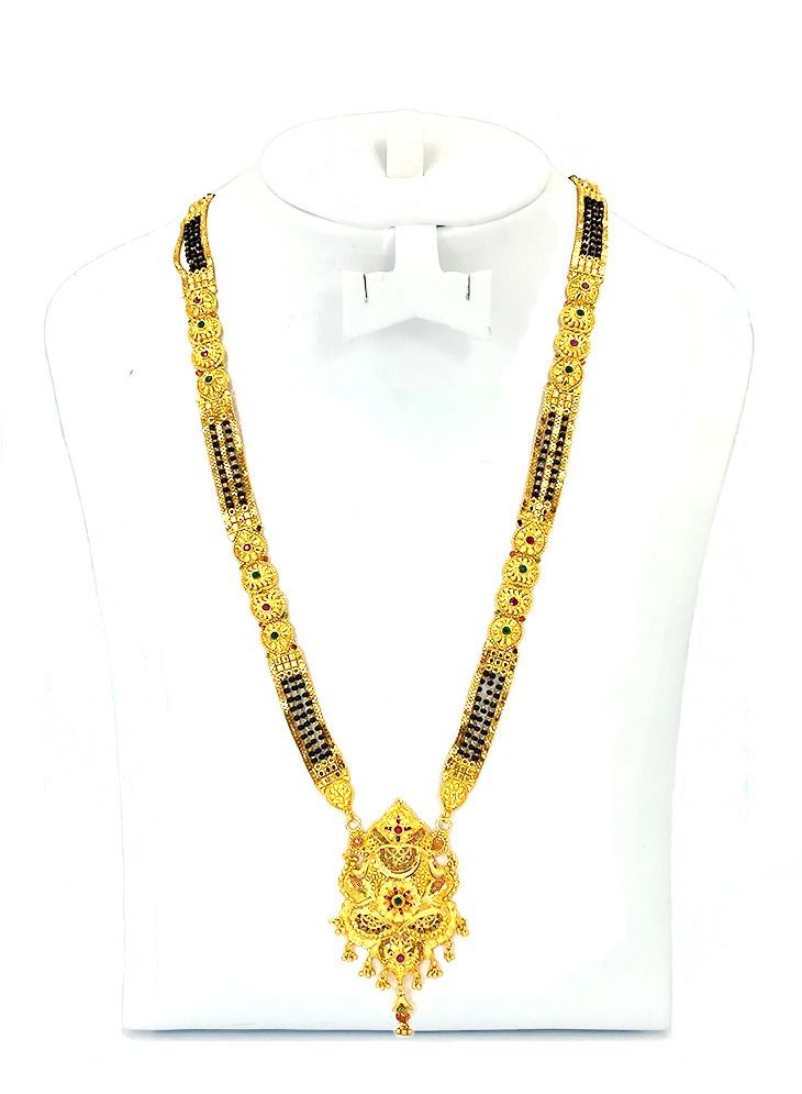 Gohona Bollywood Style Bridal Traditional Necklace Mangalsutra - Image 1