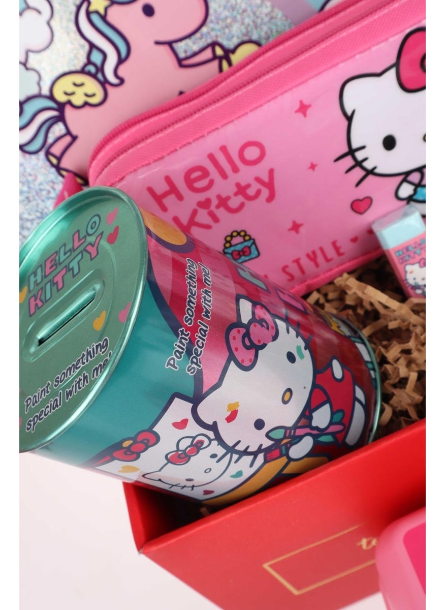Hello Kitty مجموعة القرطاسية المدرسية المرخصة ديموس مع صندوق خاص و حقيبة أقلام  - Image 2