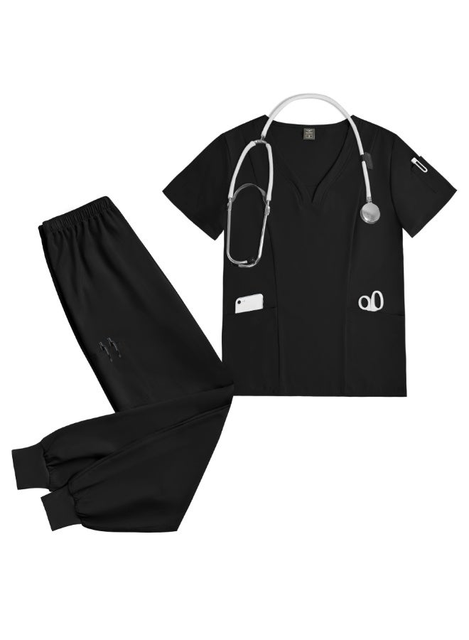 NIBEMINENT High Quality Doctor Nurse Scrub Set Hospital Uniforms Medical Scrubs Nurses Accessories Pet Clinic Work Clothes  Suits - Image 1