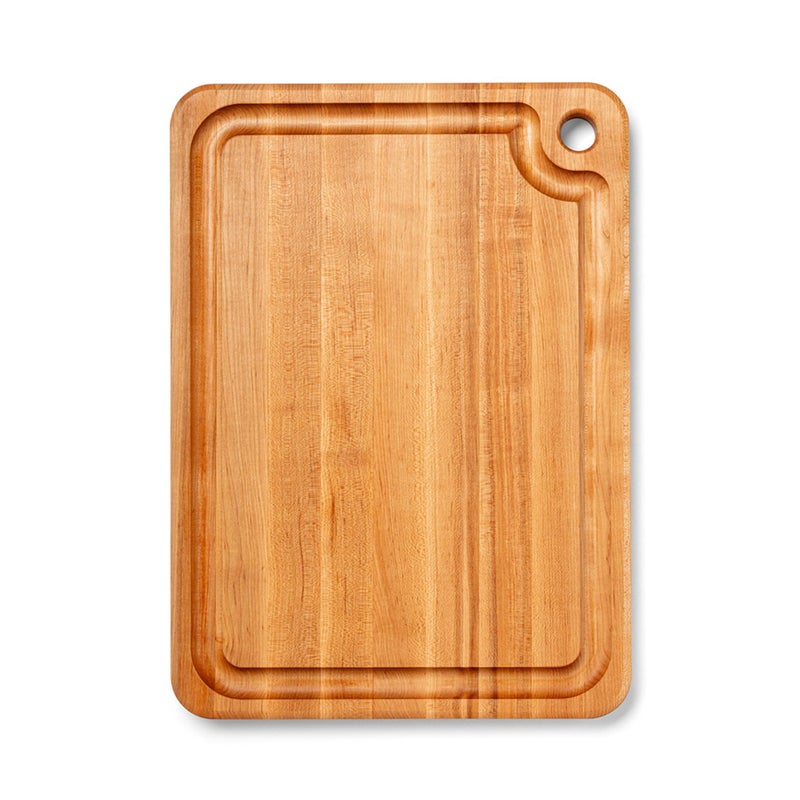 John Boos Prestige Series Rectangular Wooden Maple Cutting Board 22x16  125 Thick 13lb Reversible Butcher Block with Juice Groove EdgeGrain  Finger Grip Hole  Made in the USA