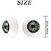 TIHOOD 48PCS 8 Colors 20mm Half Round Realistic Acrylic Eyes for Halloween Props Masks Dolls or Bears Craft Plastic Eyeballs 20mm - Image 4