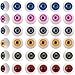 TIHOOD 48PCS 8 Colors 20mm Half Round Realistic Acrylic Eyes for Halloween Props Masks Dolls or Bears Craft Plastic Eyeballs 20mm - Image 2