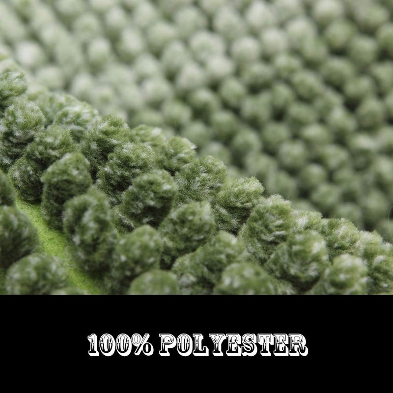 COSY HOMEER COSY HOMEER 28x18 Inch Bath Rugs Made of 100% Polyester Extra Soft and Non Slip Bathroom Mats Specialized in Machine Washable and Water Absorbent Shower Mat Green - Image 3