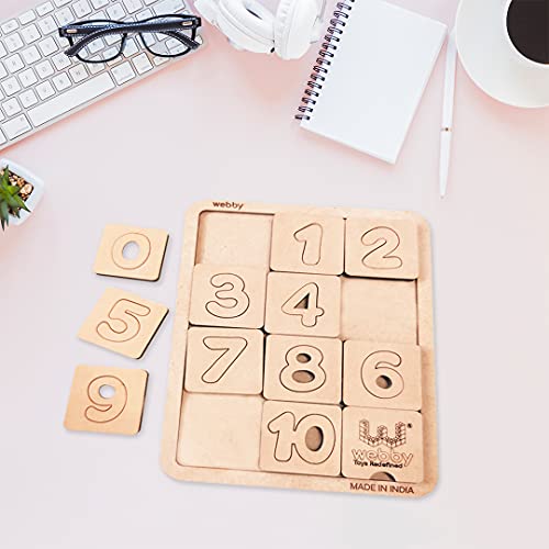 Webby Counting Number Slide Game Wooden Puzzle, 8X6(Inches) - Image 3
