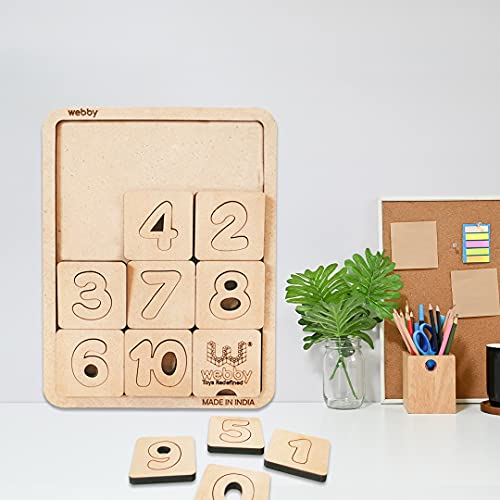 Webby Counting Number Slide Game Wooden Puzzle, 8X6(Inches) - Image 4