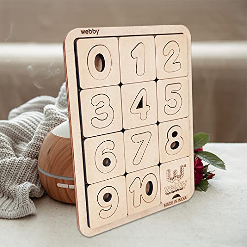 Webby Counting Number Slide Game Wooden Puzzle, 8X6(Inches) - Image 2