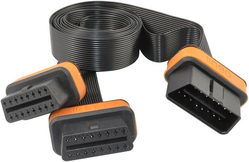 OLLGEN 3.3ft OBD2 Cable Splitter - 1 Male to 2 Female Extension Cable - Image 1