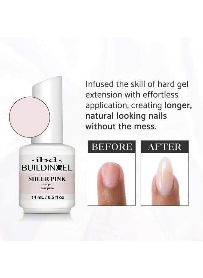Ibd Building Gel, Hard Gel Nail Extension, Sheer Pink, 0.5 oz - Image 3