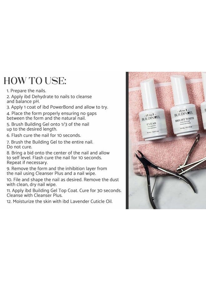 Ibd Building Gel, Hard Gel Nail Extension, Sheer Pink, 0.5 oz - Image 5