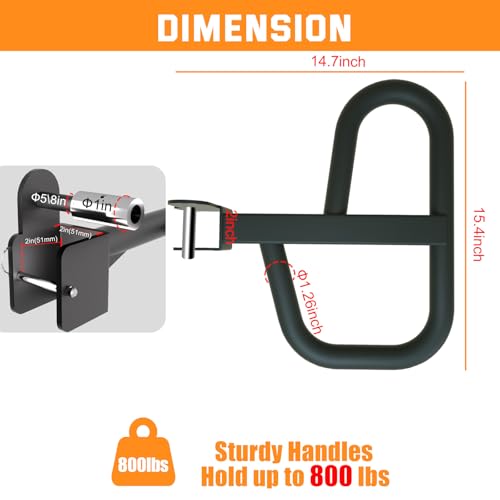 HWOOUSA Dip Bar Attachment for 2"x2" Squat Rack, Heavy Duty Power Rack Attachment with 5/8" or 1" Hole (For 2" x 2" Power Rack with Multi Grips) - Image 3