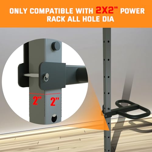 HWOOUSA Dip Bar Attachment for 2"x2" Squat Rack, Heavy Duty Power Rack Attachment with 5/8" or 1" Hole (For 2" x 2" Power Rack with Multi Grips) - Image 4