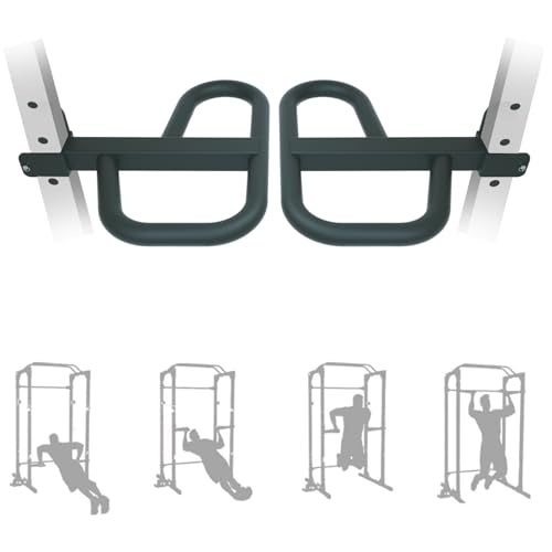 HWOOUSA Dip Bar Attachment for 2"x2" Squat Rack, Heavy Duty Power Rack Attachment with 5/8" or 1" Hole (For 2" x 2" Power Rack with Multi Grips) - Image 1