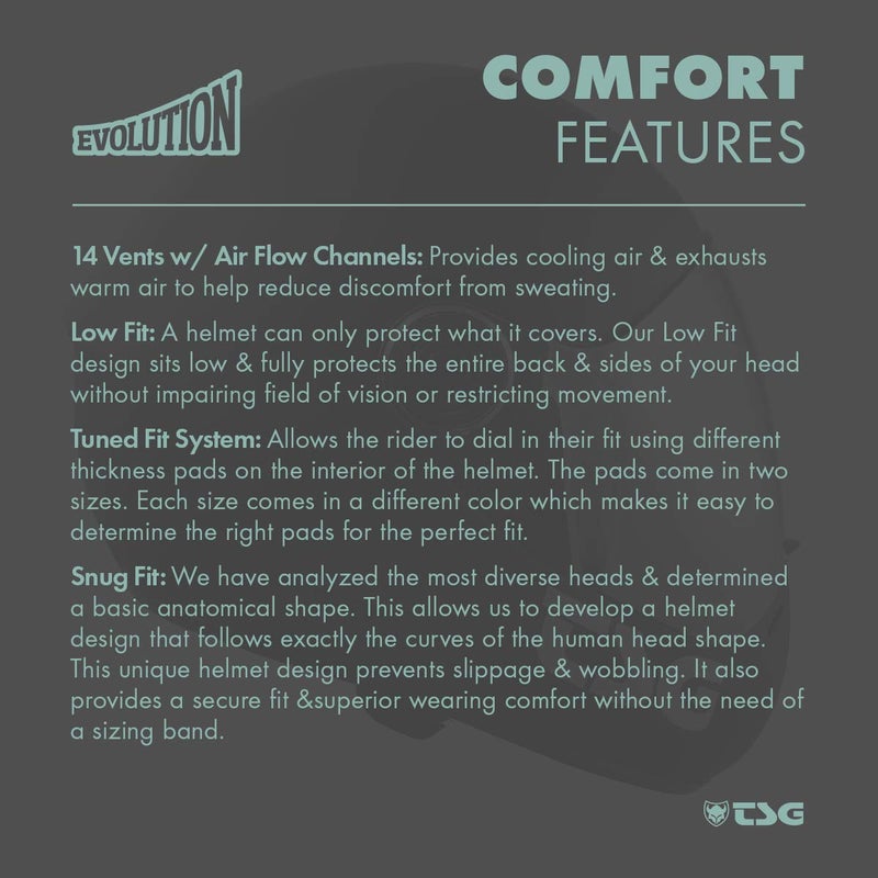 TSG Evolution Bike & Skate Helmet w/Snug Fit in Satin Black | for Cycling, BMX, Skateboarding, Rollerblading, Roller Derby, E-Boarding, E-Skating, Longboarding, Skating (Satin Black, L/XL 57-59 cm) - Image 3