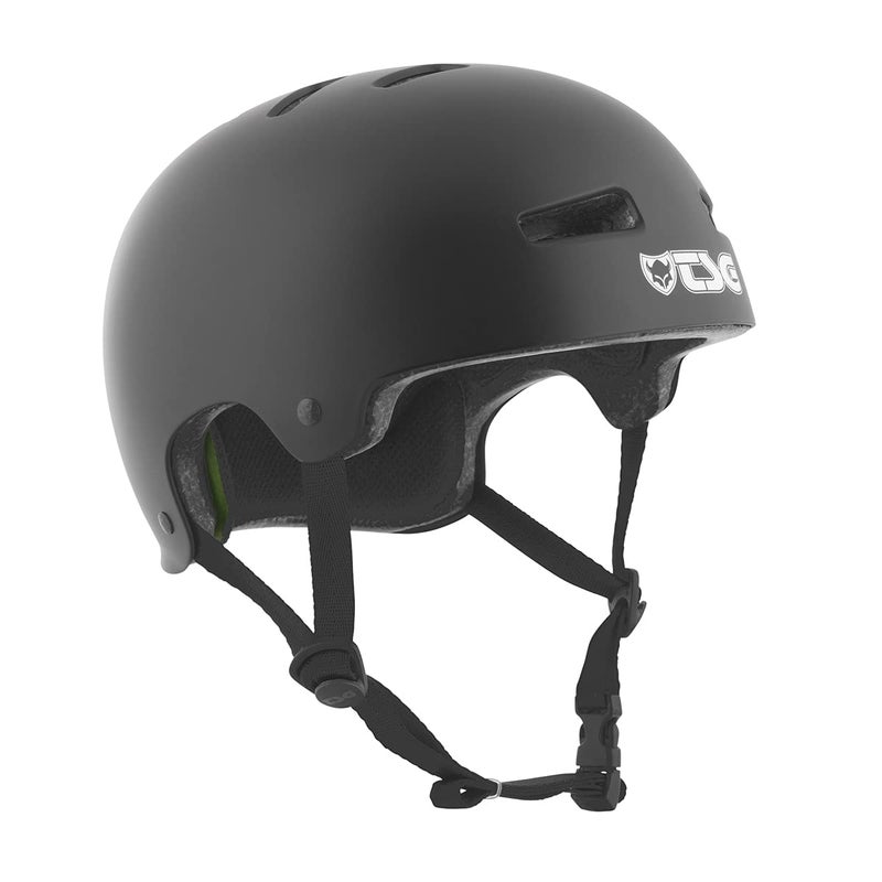 TSG Evolution Bike & Skate Helmet w/Snug Fit in Satin Black | for Cycling, BMX, Skateboarding, Rollerblading, Roller Derby, E-Boarding, E-Skating, Longboarding, Skating (Satin Black, L/XL 57-59 cm) - Image 1