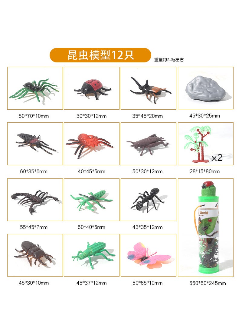 Realistic Animal Toy Set for Kids P068 Barrel Insects 