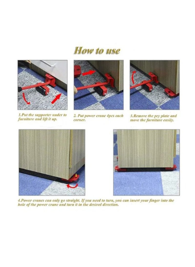 Yuwell - Portable Heavy Duty Furniture Mover Lifter with Sliders Furniture Shifting Tool Suitable For Washing Machines, Sofas Adjustable Height Universal Portable Transport Lifter Household Hand Mover - Image 1