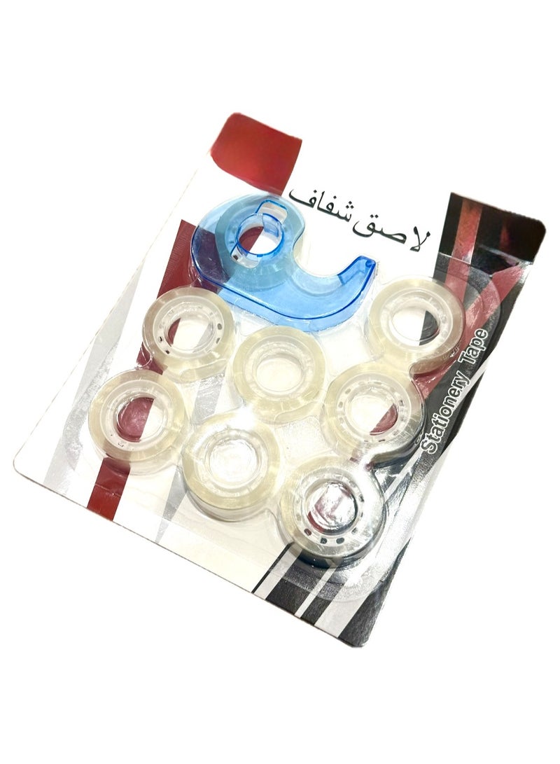 Generic Transparent Small Adhesive, Set of 8 Transparent Adhesives, Small Size Transparent Stickers, Transparent Adhesive Set, Small Transparent Sticker, Small Adhesive, Small Transparent Sticker, Transparent Tape, Transparent Tape Roll, Small Transparent Tape Roll, Money Tape, Money Adhesive, Repairing Damaged Money, Repairing Torn Paper, Transparent Patch, Transparent Adhesive Patch, Packaging Tape, Packing and Packaging Adhesive, Adhesive Tape, Sticky Tape, Clear Tape, Packaging Tape, Box Sealing Tape, Sticky Tape, Small Size Clear Adhesive Tape, Envelope Sealing, Sealed Envelope, Office Sealing, Clear Glue Tape, Pack of 8 Transparent Color Stickers. - Image 2