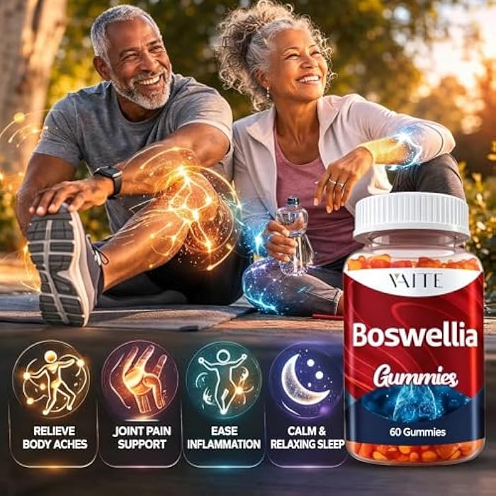 VAITE Boswellia Serrata Extract Gummies 1200mg – Joint Support Supplement with Indian Frankincense, Boswellic Acid, and Botanical Resin Extract, Vegetarian for Women and Men, Non-GMO, Gluten-Free - Image 2