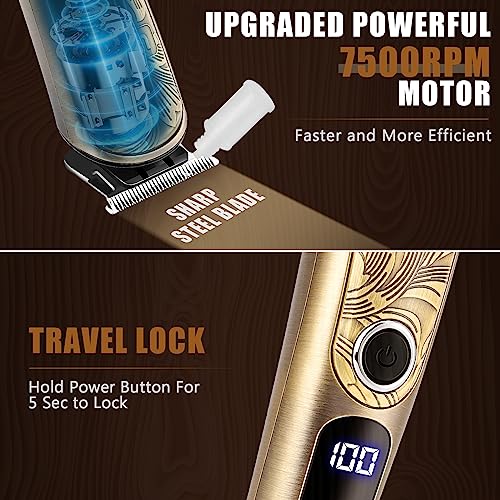 Ufree Gifts for Men, Beard Trimmer with Charging Stand, IPX7 Waterproof Electric Razor Shavers for Men, Clippers for Hair Cutting, Mens Grooming Kit for Mustache Nose Facial Body - Image 3