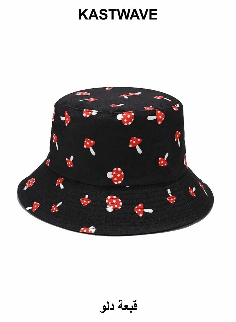 KASTWAVE Reversible Bucket Hat, Unisex Print Double Side Wear Beach Sun Hat Aesthetic Fishing Hat for Men Women Teens - Image 1