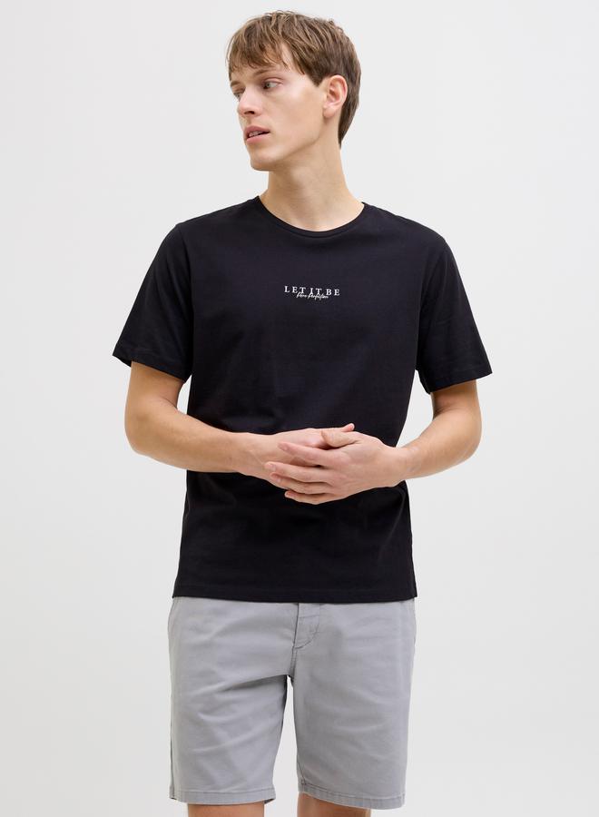 ريبل تيشيرت بطبعة جرافيك وياقة ضيقة - Image 1