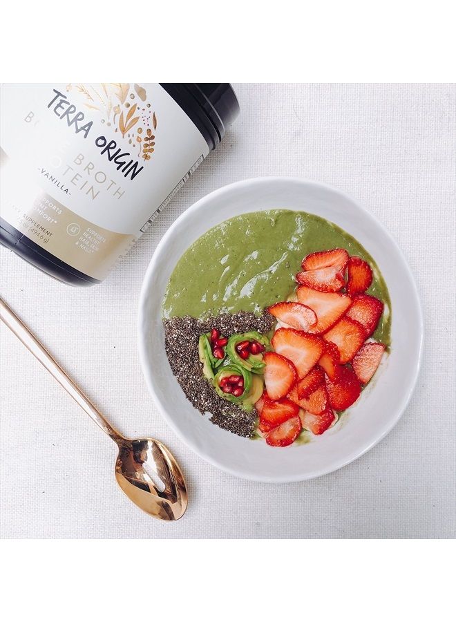 Terra Origin Collagen Protein Bone Broth Powder, Natural Collagen from Real Whole Food Sources with 17g Protein, for Hair, Skin, Nail and Joint Support, 20 Servings, Chocolate - Image 4