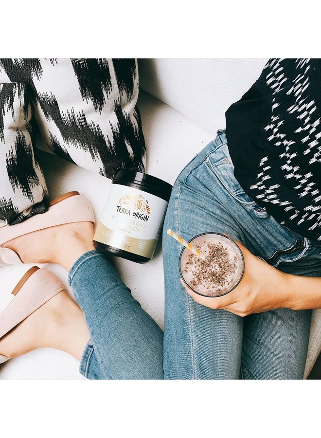 Terra Origin Collagen Protein Bone Broth Powder, Natural Collagen from Real Whole Food Sources with 17g Protein, for Hair, Skin, Nail and Joint Support, 20 Servings, Chocolate - Image 5