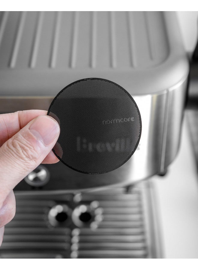 Normcore 53.3mm Ultra-Slim 0.2 mm Puck Screen - Lower Shower Screen - Metal Coffee Reusable Filter for 54mm Portafilter - 200-micron Laser etched - 316 Stainless Steel with Titanium PVD Coating - Image 3