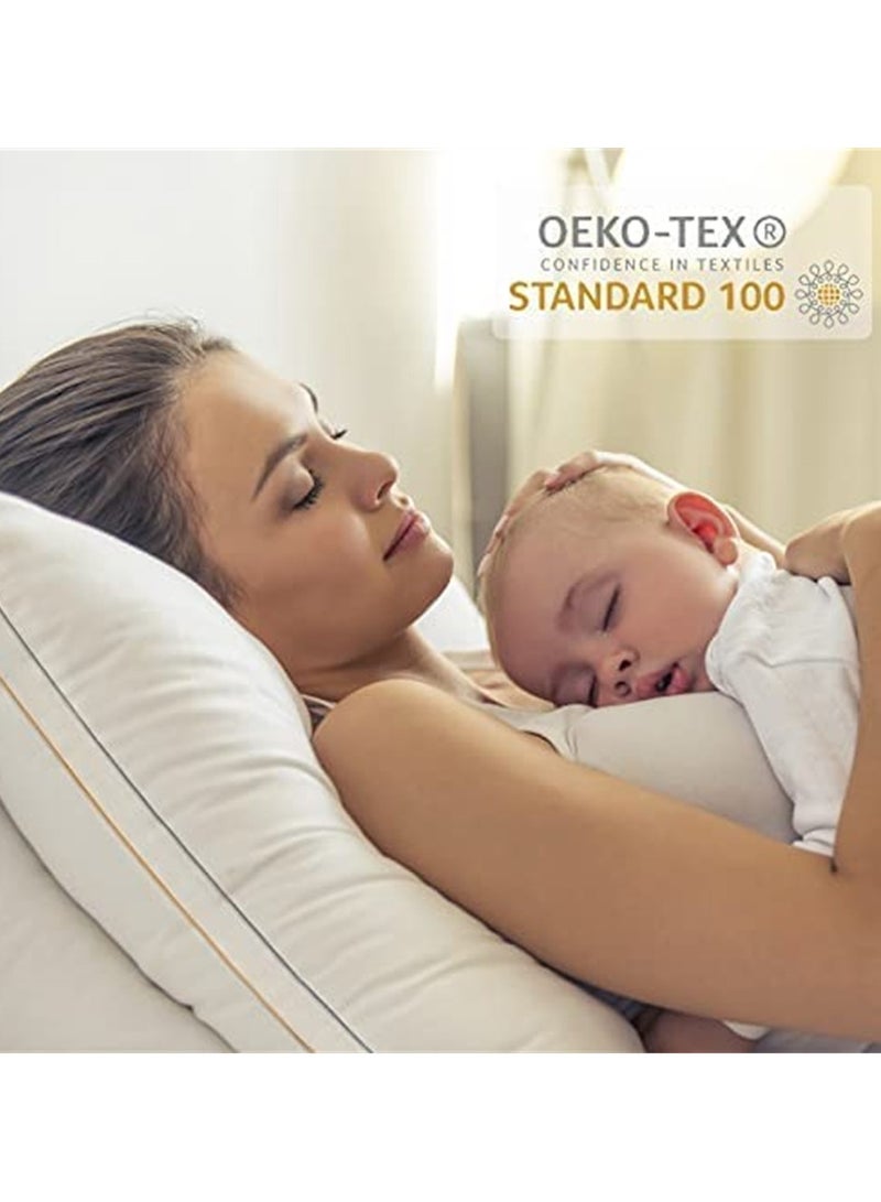 Beauenty Bed Pillows Queen Size Set of 2, Soft Fluffy Pillows for Sleeping, Hotel Quality Supportive Pillows, Cooling Down Alternative Pillows for Sleeping for Side Back and Stomach Sleeper - Image 2