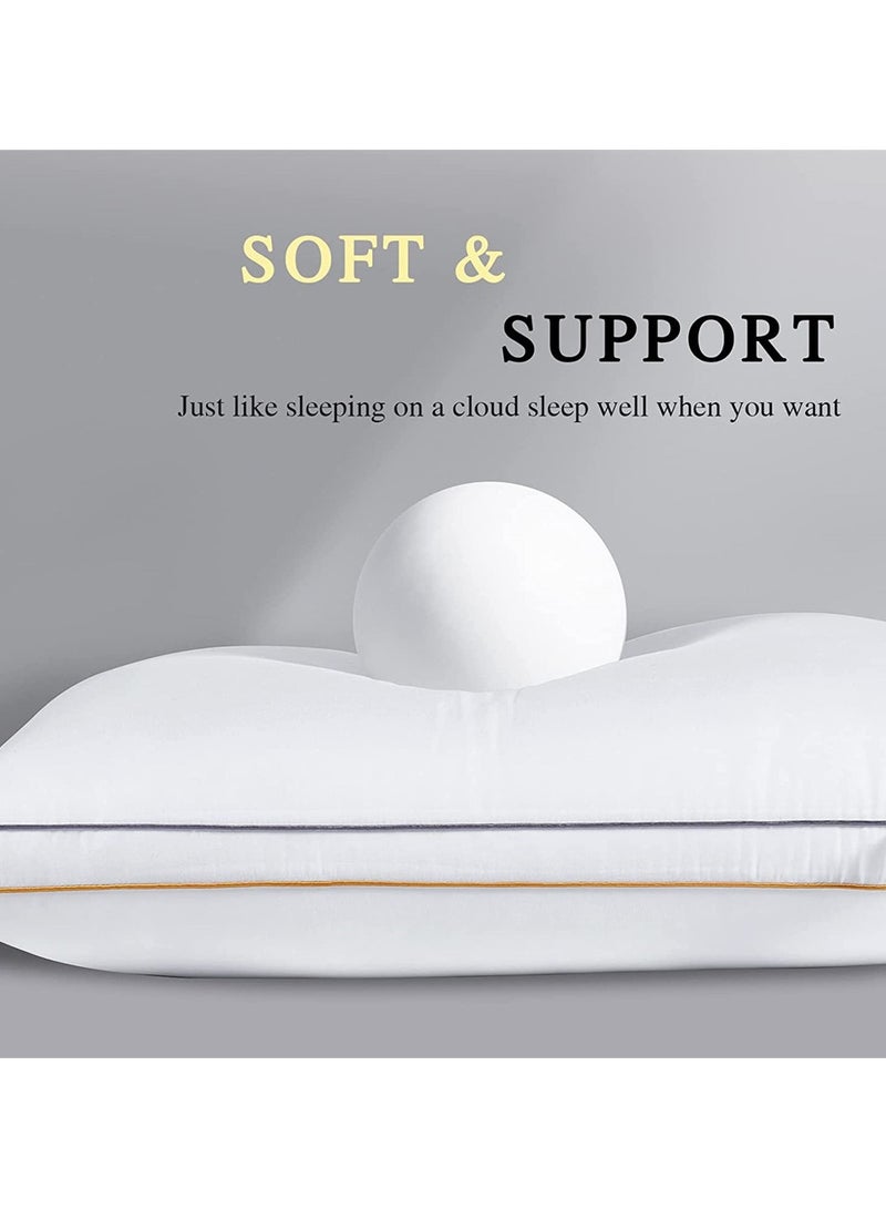 Beauenty Bed Pillows Queen Size Set of 2, Soft Fluffy Pillows for Sleeping, Hotel Quality Supportive Pillows, Cooling Down Alternative Pillows for Sleeping for Side Back and Stomach Sleeper - Image 3