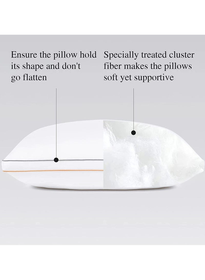Beauenty Bed Pillows Queen Size Set of 2, Soft Fluffy Pillows for Sleeping, Hotel Quality Supportive Pillows, Cooling Down Alternative Pillows for Sleeping for Side Back and Stomach Sleeper - Image 4