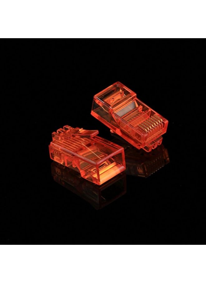 BURAQ 100 PCS Anpwoo Amp01 RJ45 Connector Modular Plug(Orange)  - Image 2