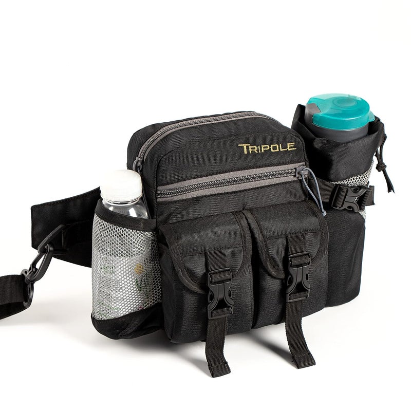 TriPole Waist Pack with Detachable Bottle Holder - Multi-Utility Waist and Sling Bag for Hiking, Cycling, and Backpacking - Image 3